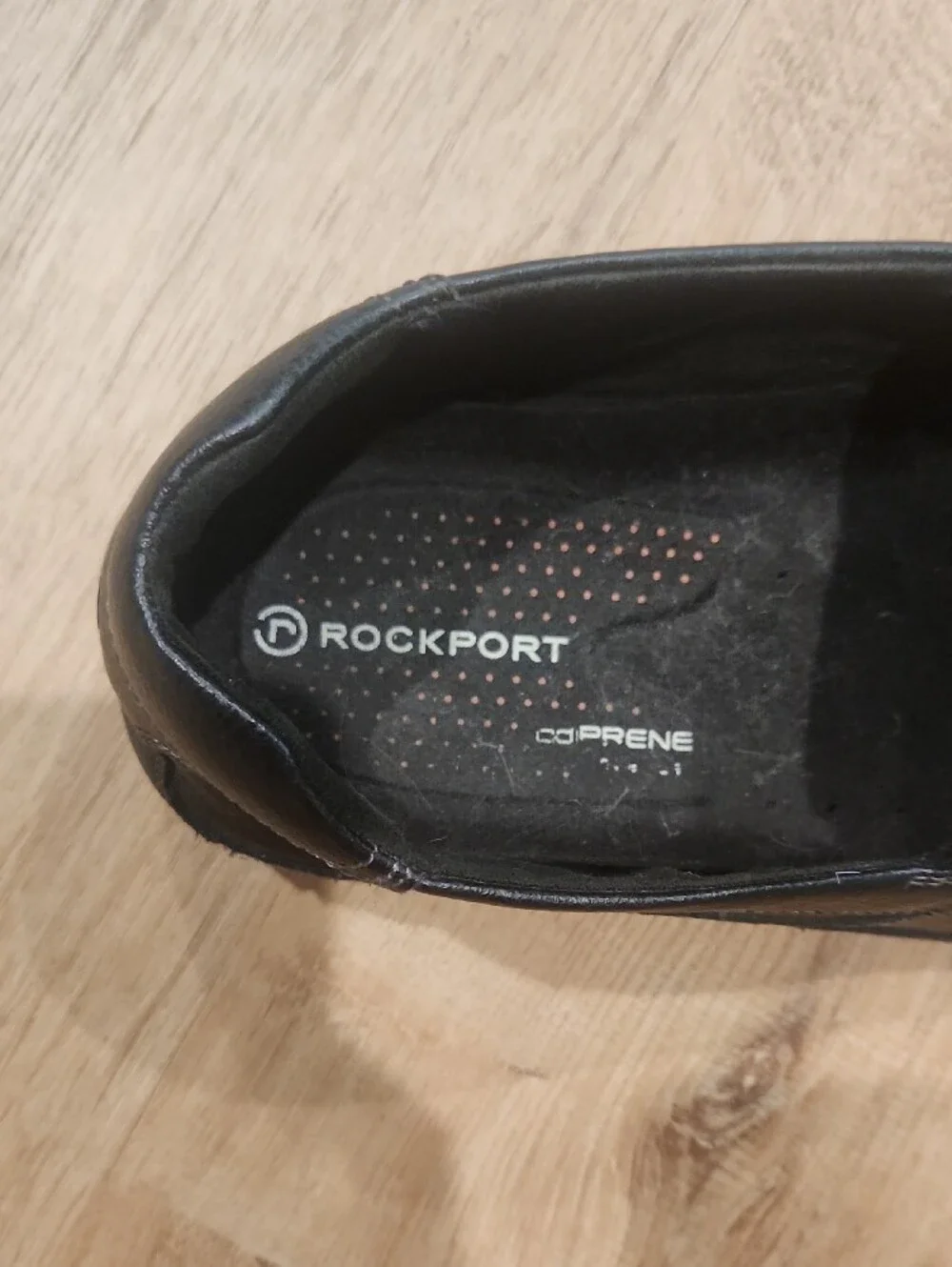 Rockport Black Leather Slip-On Driving Loafers